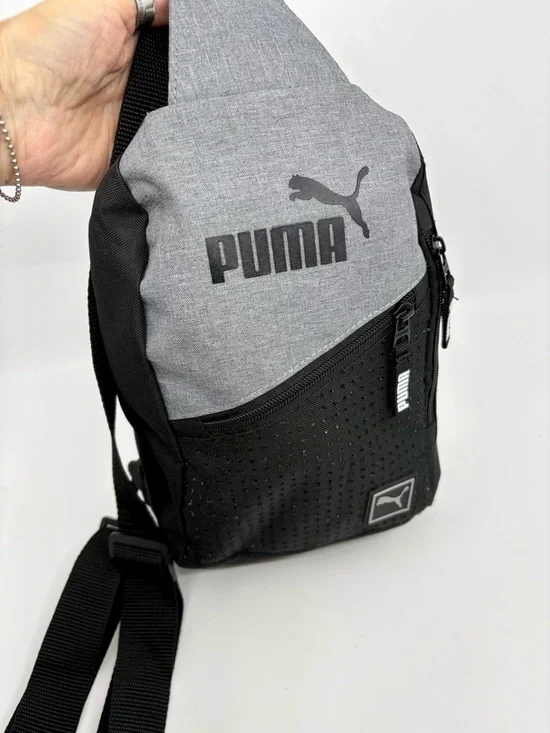 PUMA Grey and Black Crossbody Sling Bag 10”x8”x4” -UNISEX - Picture 7 of 8